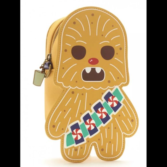 Loungefly Disney Parks Star Wars Chewbacca Christmas Cookie Crossbody Bag - Picture 4 of 9